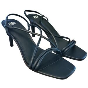 BP. Billy Women Stiletto Heel Strappy Slingback Sandal Size US 10M Black
